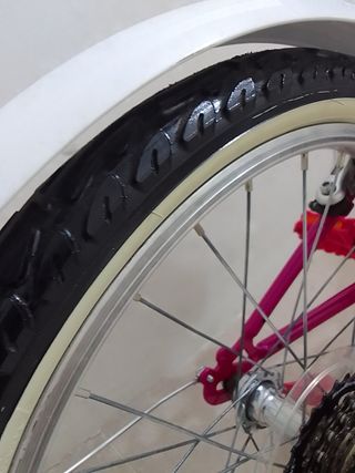 Bicicleta niña 20 rosa y blanca