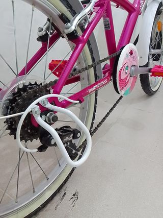 Bicicleta niña 20 rosa y blanca