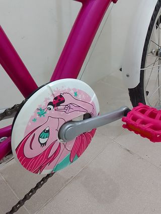 Bicicleta niña 20 rosa y blanca