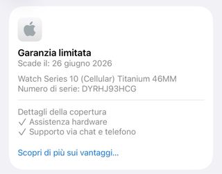 Apple Watch Series 10 Titanio 46mm GPS LTE