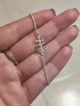 Pulsera Cruz de Caravaca Plata
