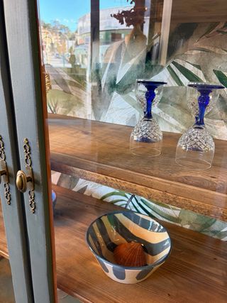 Vitrina Vintage Madera y Cristal