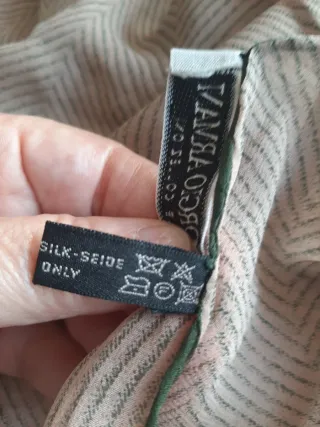 Sciarpa Giorgio Armani 100% Seta Beige/Verde