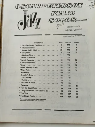 Oscar Peterson Jazz Piano Solos - Partituras