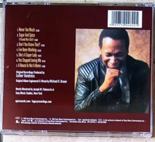 Luther Vandross Never Too Much Remastered cd