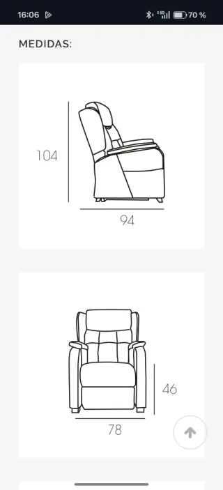 Sillón relax eléctrico elevador beige/gris