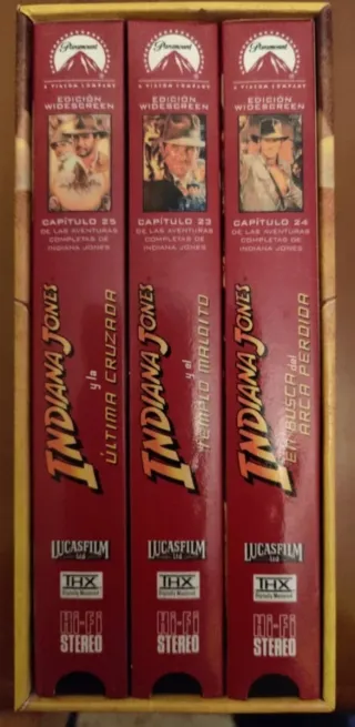 Lote VHS trilogias Rocky, Indiana Jones, Aterriza