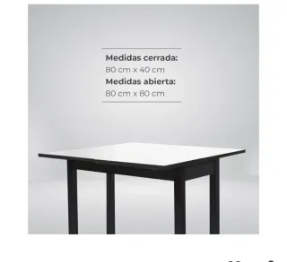 Mesa de cocina extensible cristal y madera