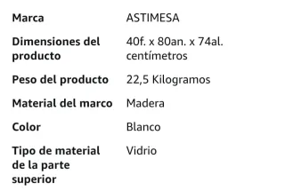 Mesa de cocina extensible cristal y madera