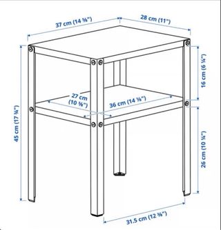 Mesa auxiliar KNARREVIK amarilla IKEA