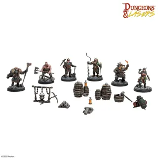 Miniaturas D&D Warhammer: Rey Enano y aventureros