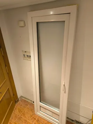 Puerta Cristal PVC Blanca