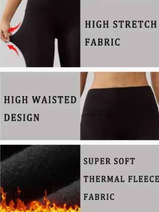 Leggings Térmicos Forro Polar Mujer Negro
