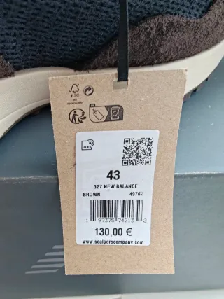 Zapatillas New Balance 327 Marrón/Blanco