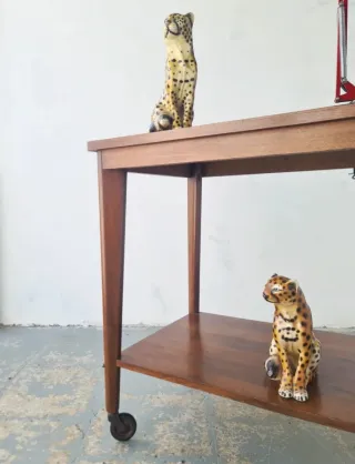 Carrito auxiliar Mid-Century. Francia, 60s.