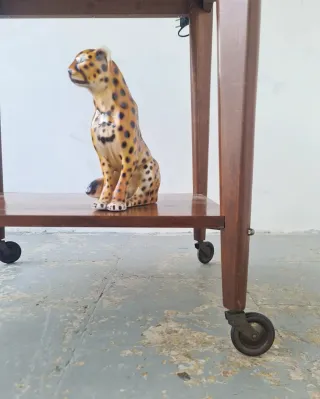 Carrito auxiliar Mid-Century. Francia, 60s.