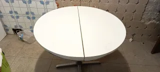 Mesa extensible cocina blanca