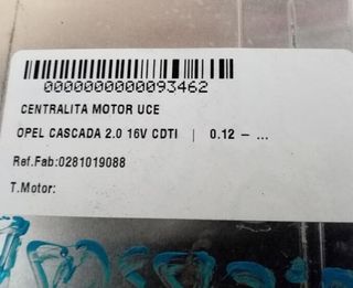 Opel 93462 centralita motor uce 0281019088 cascada