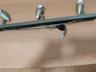 Lámpara de techo 3 focos metal y cristal