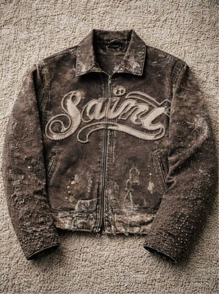 Chaqueta Denim SAINT con Tachuelas