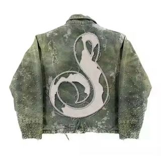 Chaqueta Denim SAINT con Tachuelas