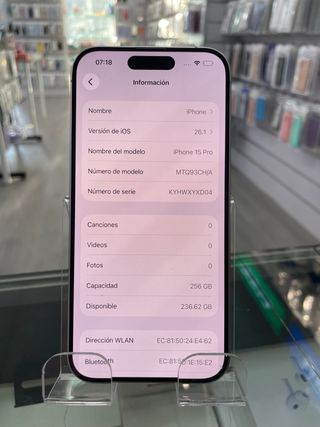 iPhone 15 Pro 256GB Blanco