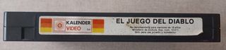 VHS El Juego del Diablo (Terror)