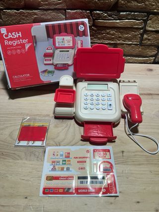 Caja registradora de juguete con escáner