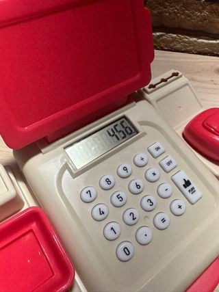 Caja registradora de juguete con escáner