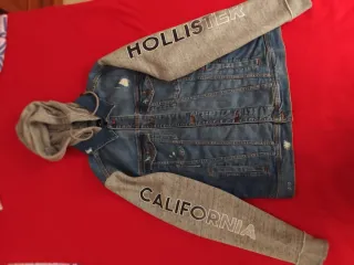 Chaqueta vaquera Hollister con capucha Talla XL