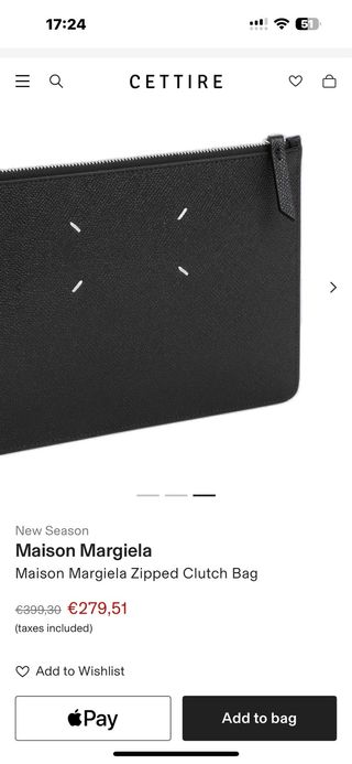 Bolso de mano Maison Margiela negro