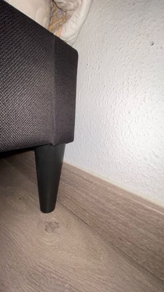 Cama Matrimonio Tapizada Negra