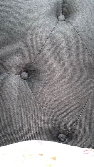 Cama Matrimonio Tapizada Negra