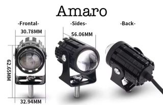 2 Farois/Luzes Led Auxiliares Com Interruptor Para