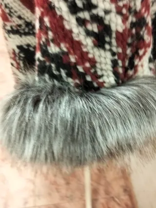 Chaqueta Lana y Pelo Multicolor