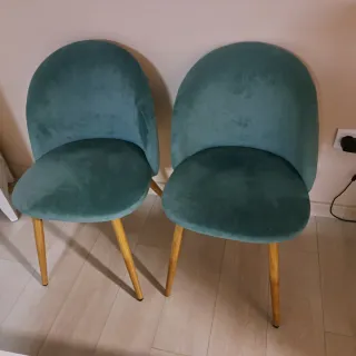 Silla terciopelo verde