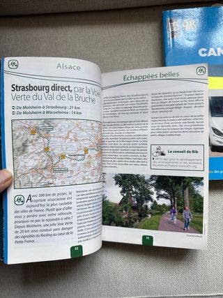 lote dos libros de viajes en autocaravana (francés