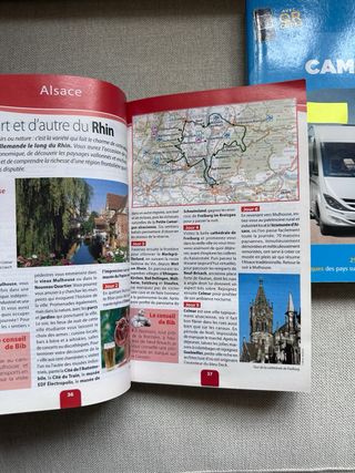lote dos libros de viajes en autocaravana (francés