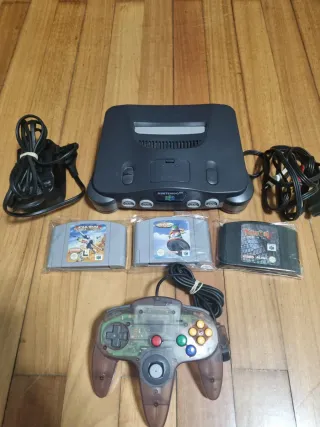 Nintendo 64 con 3 juegos