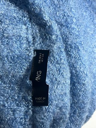 Jersey Mango Hombros Descubiertos Azul