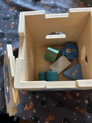 Cubo didáctico madera bebé