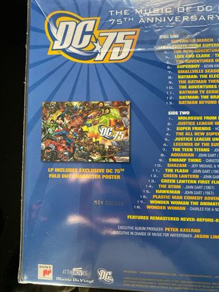 Vinilo DC Comics 75 Aniversario Azul Numerado