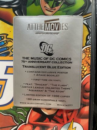 Vinilo DC Comics 75 Aniversario Azul Numerado