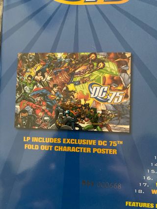 Vinilo DC Comics 75 Aniversario Azul Numerado