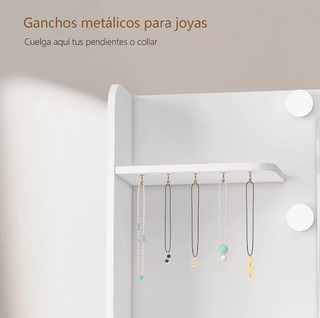 Tocador Grande con Espejo LED y Enchufes