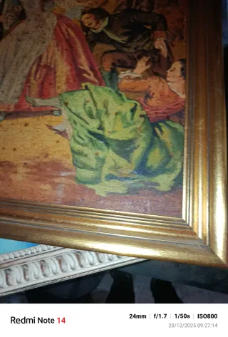 Cuadro antiguo dorado