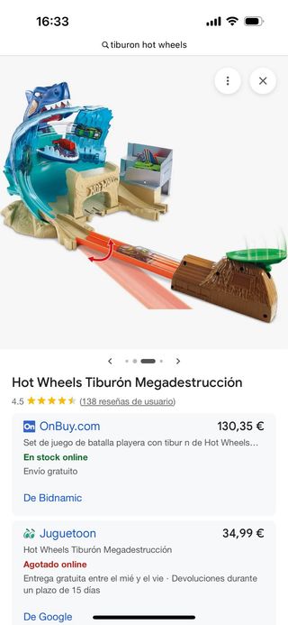 Hot Wheels Juego Tiburón Ataque