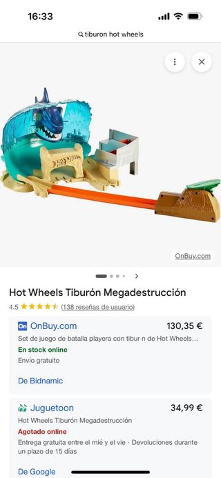 Hot Wheels Juego Tiburón Ataque