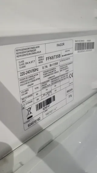 Nevera Fagor Blanca