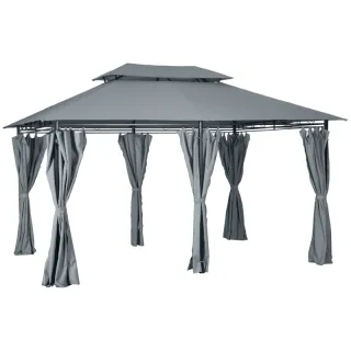 Gazebo Exterior 3x4m Gris